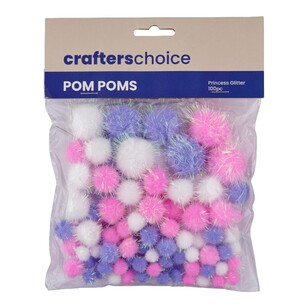 Crafters Choice Princess Pom Pom Pack Multicoloured