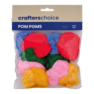 Crafters Choice Pom Poms 63Mm Multicoloured 63 mm