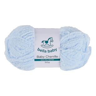 Baby Chenille Polyester Yarn Blue 50 g