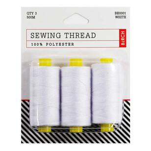 Birch Sewing Thread 3 Pack White