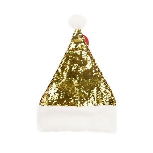 Jolly & Joy Reversible Christmas Santa Hat Gold