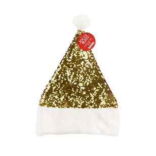 Jolly & Joy Reversible Christmas Santa Hat Gold