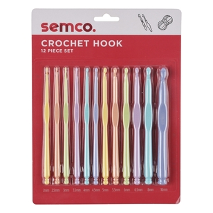 Semco Plastic Crochet Hook Set Multicoloured