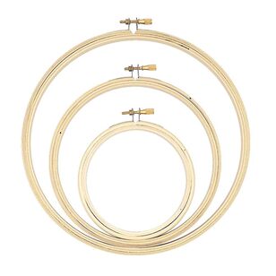 Arbee Embrodiery Hoops 3 Pack Set Natural 10 / 15 / 20 cm