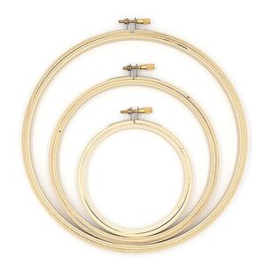 Arbee Embrodiery Hoops 3 Pack Set Natural 10 / 15 / 20 cm