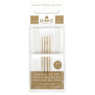 DMC Gold Embroidery Needles #1-5 Nickel 1-5