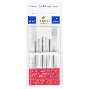 DMC Easy Threading Needles #4-8 Nickel 18 - 24