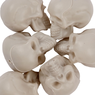 Spooky Hollow Mini Skulls 6 Pack White