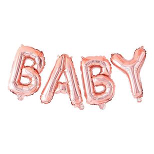 Ginger Ray Twinkle Baby Balloon Bunting Rose Gold