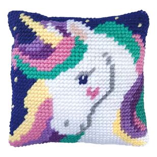 Lady Bird Designs Chunky Stitch Unicorn Cushion Star Light Unicorn