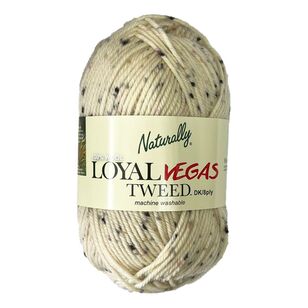 Naturally Loyal Vegas Tweed 8 Ply Wool Yarn Cream 50 g
