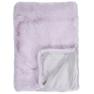 Limon Lapin Plush Throw Lilac 130 x 150 cm