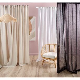 KOO Loft Sheer Concealed Tab Top Curtains Charcoal 140 x 250 cm