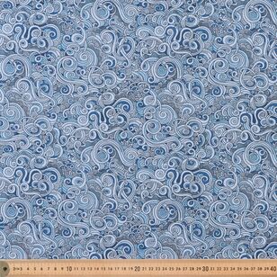 Swirly Blender 112 cm Cotton Fabric Denim 112 cm
