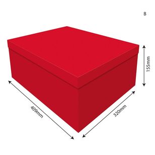 409 x 320 x 155mm Square Box Red