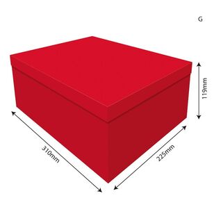 310 x 225 x 119mm Square Box Red
