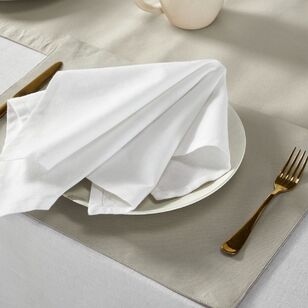 KOO Dahlia Cotton Linen Tablecloth White