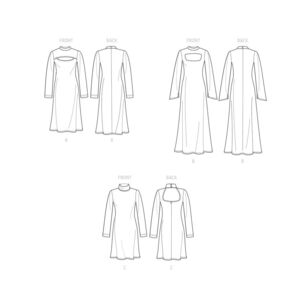 Simplicity S9644 Misses' and Women's Knit Dress Pattern White