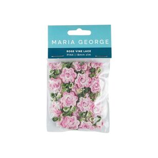 Maria George 18 mm Rose Vine Lace Pink 18 mm x 1 m