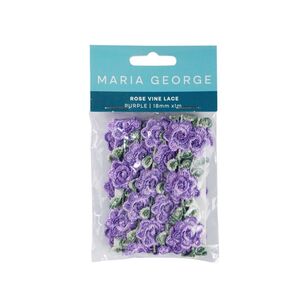 Maria George 18 mm Rose Vine Lace Purple 18 mm x 1 m