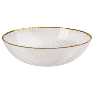 Jolly & Joy Grace Salad Bowl Clear & Gold 25 cm