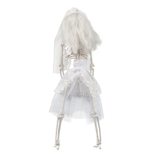 Spooky Hollow Bride Skeleton Decoration White 40 cm