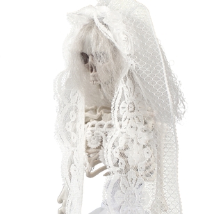 Spooky Hollow Bride Skeleton Decoration White 40 cm