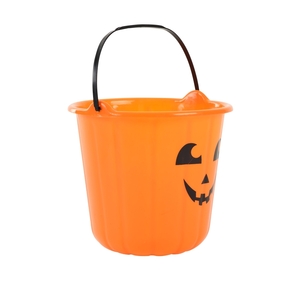 Spooky Hollow Pumpkin Plastic Treat Bucket Orange