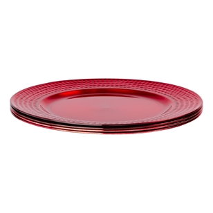 Jolly & Joy Charger Plate 4 Pack Red 33 cm