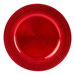 Jolly & Joy Charger Plate 4 Pack Red 33 cm