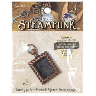 Steampunk Rectangular Locket Multicoloured