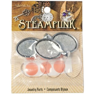 Steampunk Oval Pendant Multicoloured