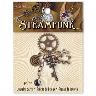 Steampunk Gear Keys Dangling Charms Multicoloured