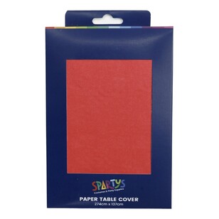 Spartys 137 x 274cm Paper Table Cover Red 137 x 274 cm