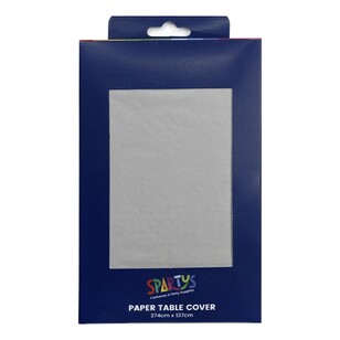 Spartys 137 x 274cm Paper Table Cover Silver 137 x 274 cm