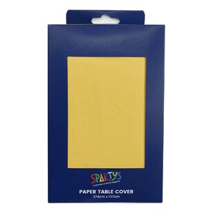 Spartys 137 x 274cm Paper Table Cover Yellow 137 x 274 cm