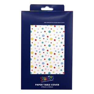 Spartys Dots Paper Table Cover Multicoloured 137 x 274 cm