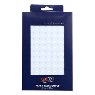 Spartys Blue Stars Paper Table Cover Multicoloured 137 x 274 cm