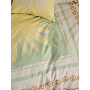 Linen House Visage Quilt Cover Set Seafoam
