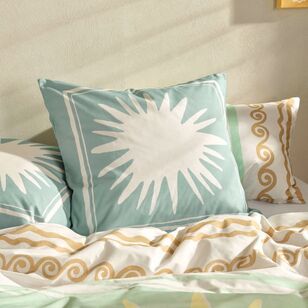 Linen House Visage European Pillowcase Seafoam European