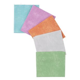 Pastel Textures Fat Quarter Bundle 5 Pack Multicoloured 45 x 52 cm