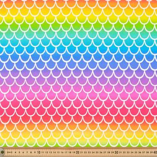 Rainbow Mermaid Scales 112 cm Cotton Fabric Multicoloured 112 cm