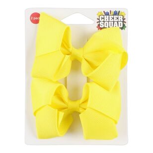 Cheer Squad Bows 2 Pack<br> Yellow