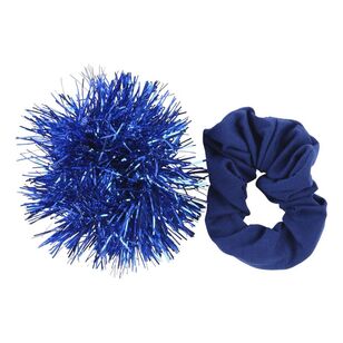 Cheer Squad Tinsel Scrunchie 2 Pack Blue