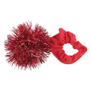 Cheer Squad Tinsel Scrunchie 2 Pack Red