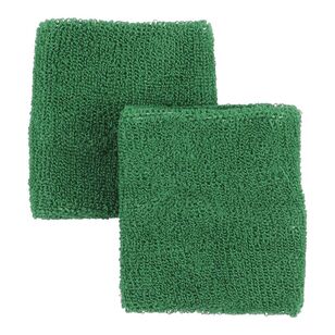 Cheer Squad Sweat Wrist Bands 2 Pack Green