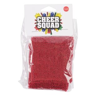 Cheer Squad Sweat Wrist Bands 2 Pack Red