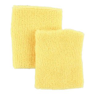 Cheer Squad Sweat Wrist Bands 2 Pack Yellow
