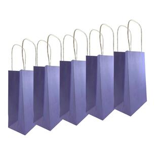 Alpen Pastel Paper Party Bag 5 Pack Lavender 215 x 130 mm