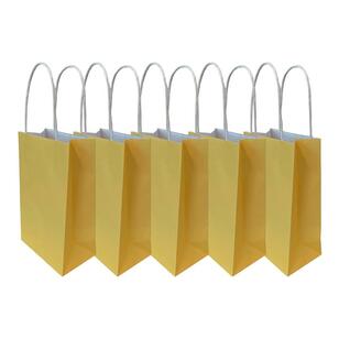 Alpen Pastel Paper Party Bag 5 Pack Lemon 215 x 130 mm